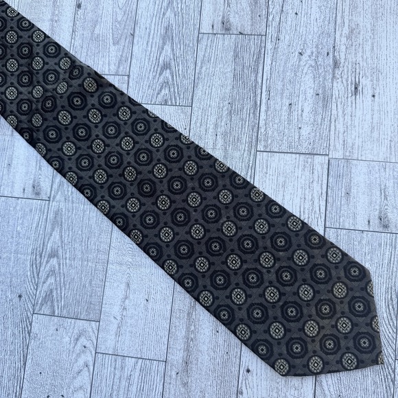Robert Talbott Other - Robert Talbott Tie EXTRA LONG Best of Class Gray Geometric Floral Stylish Sharp
